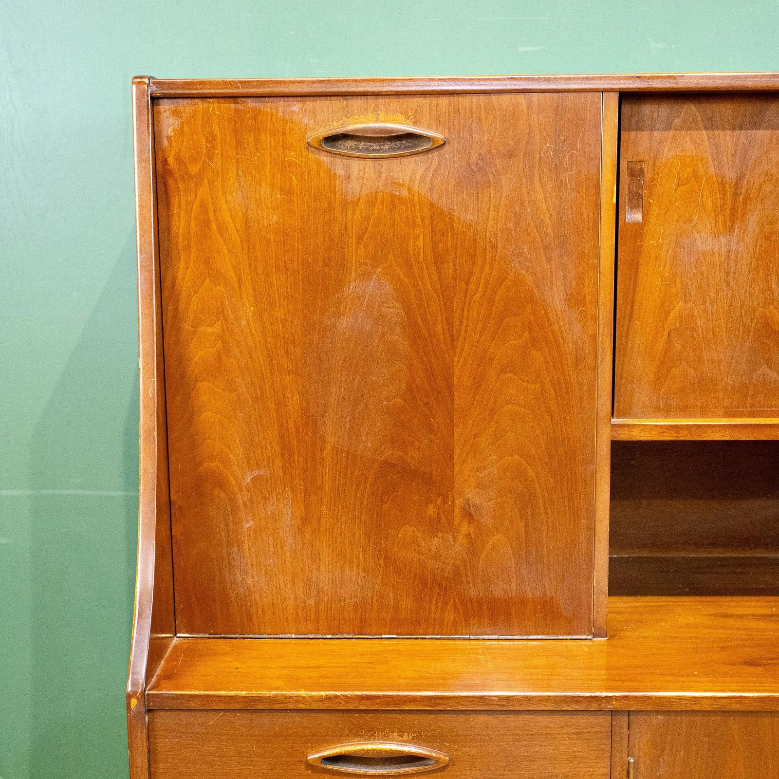 photo furniture Jentique Teak Mid Century Highboard Cocktail Cabinet