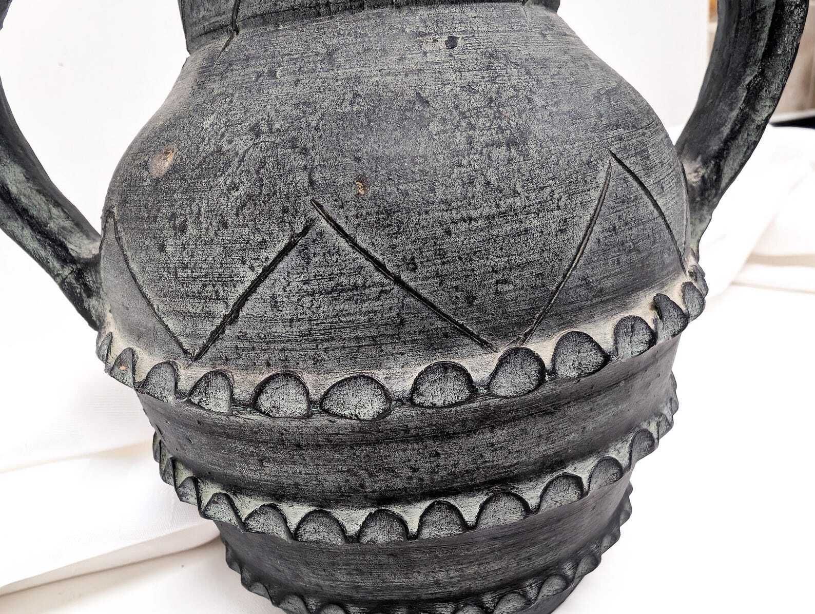 Mid Century Terracotta Vase From Partenon Manufacture, Spain, Brutalist Movement 1950/1970s photo 83.0