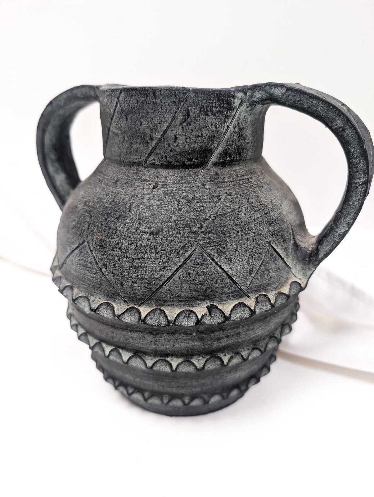 photo for sale Mid Century Terracotta Vase From Partenon Manufacture, Spain, Brutalist Movement 1950/1970s