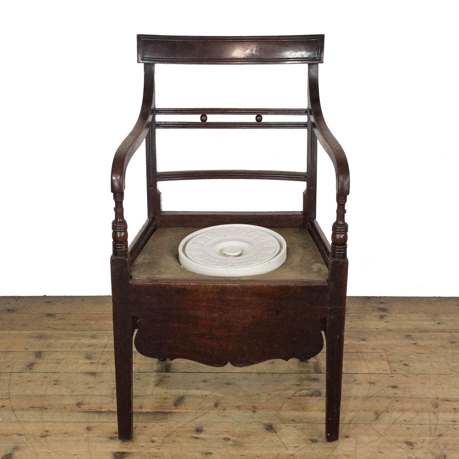 Furniture Antique 18th Century Oak Commode Armchair | Antique Chair | Armchair | Antiques | Commode (M 6750) photo