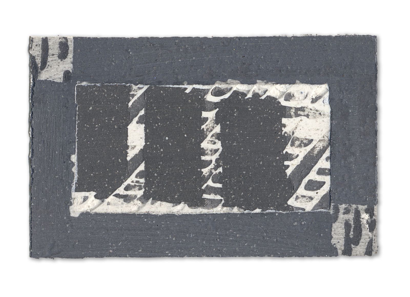 Tiny Finely Textured Abstract Mixed Media Painting