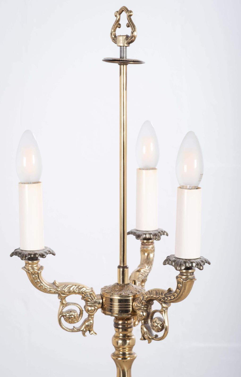 Danish 1960s Three Arm Floor Lamp In Rosewood And Brass photo vinterior