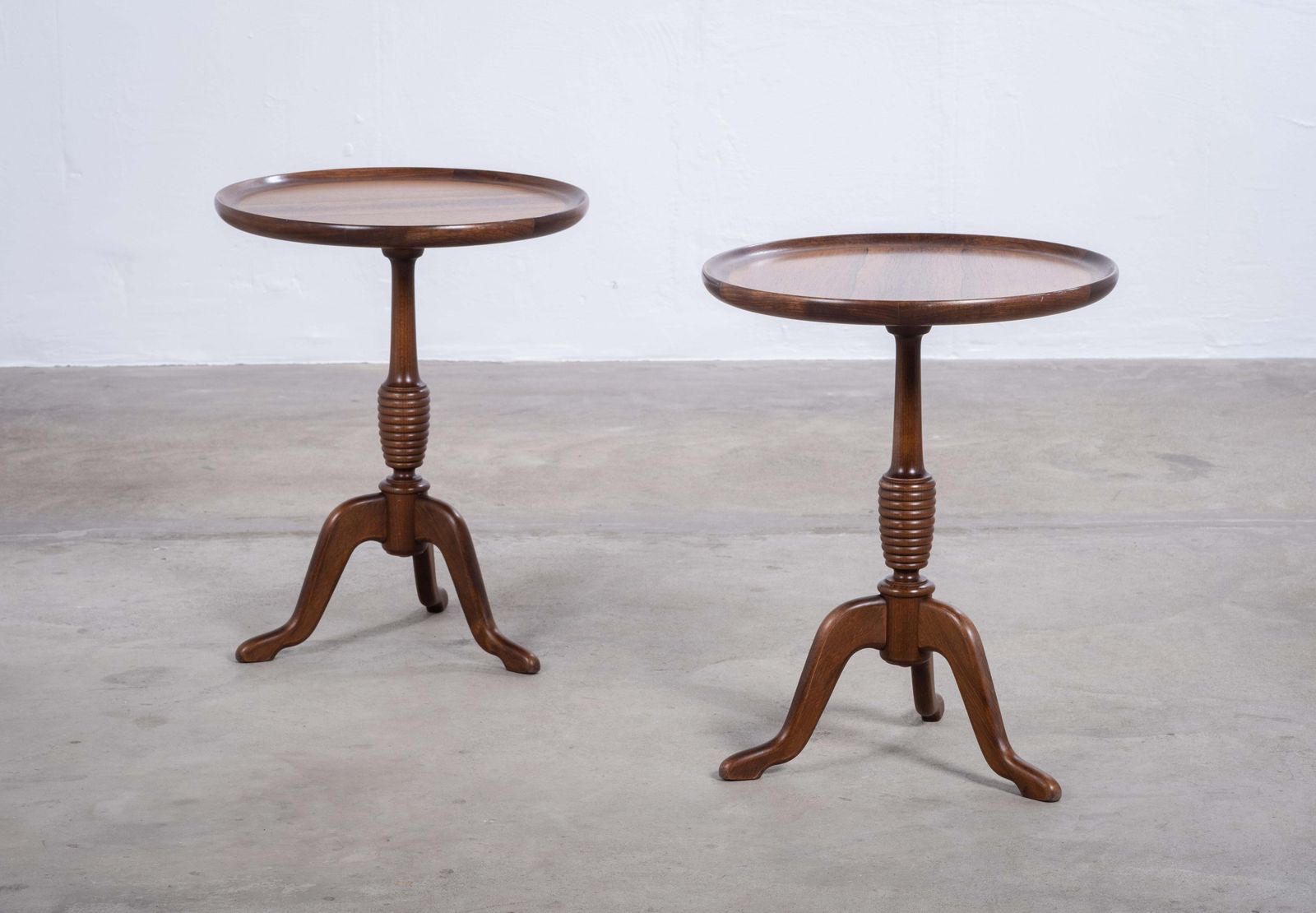 Pair Of Anton Kildeberg Mid Century Rosewood Side Tables, 1960s photo for sale