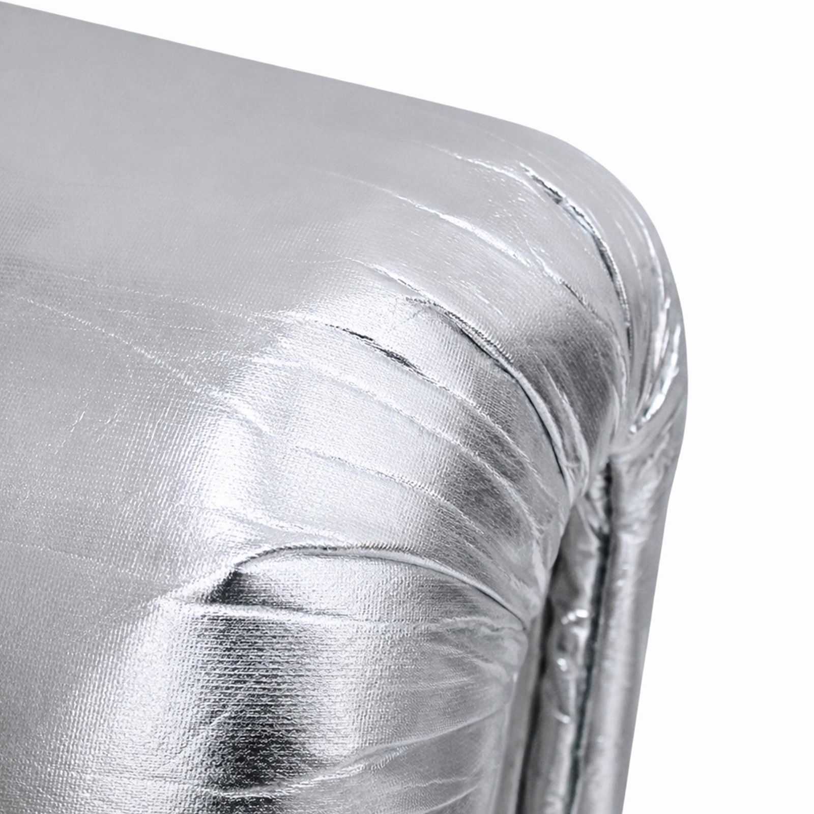 Space Age Moscheni Fiberglass And Silver Vinyl Fabric Italian 1970s Lounge Chair photo vintage