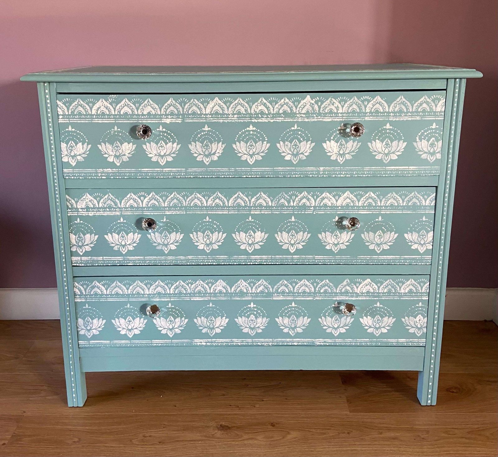 Mid Century Painted Chest Of Draws photo vintage