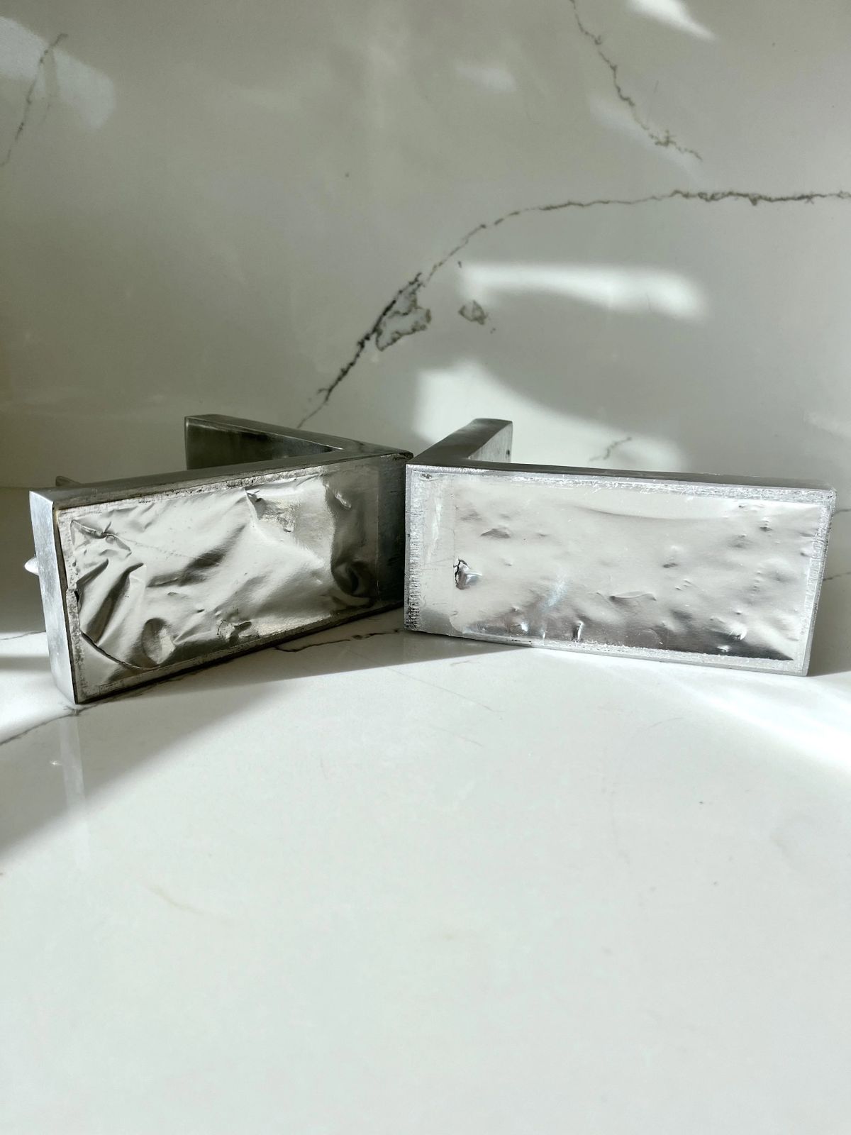 Pair Of Vintage Chrome Boat Bookends photo buy