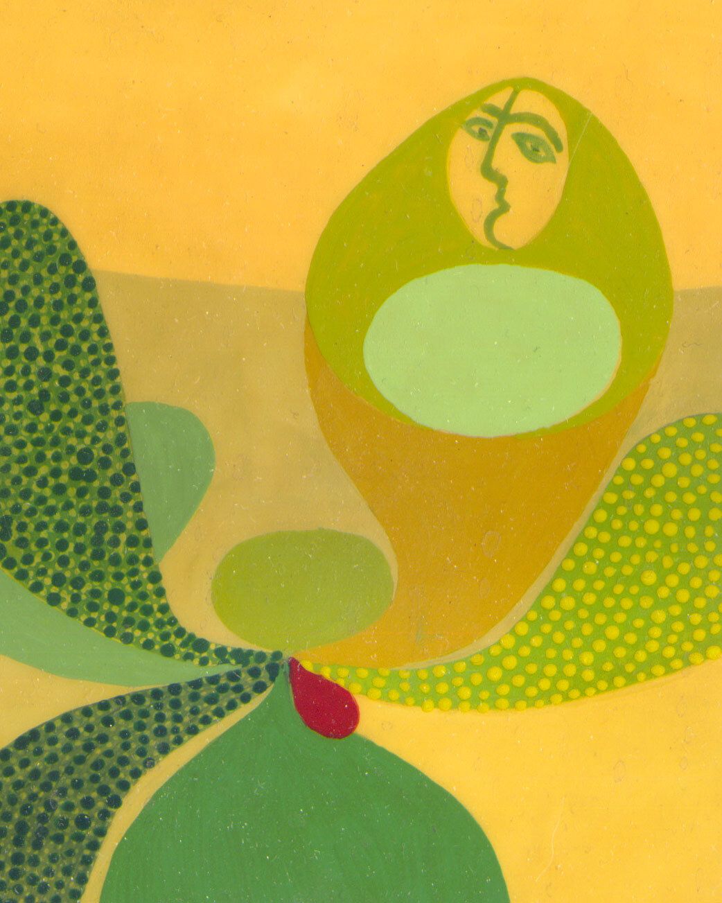 Charming Mysterious 1960s Surrealist Painting photo for sale
