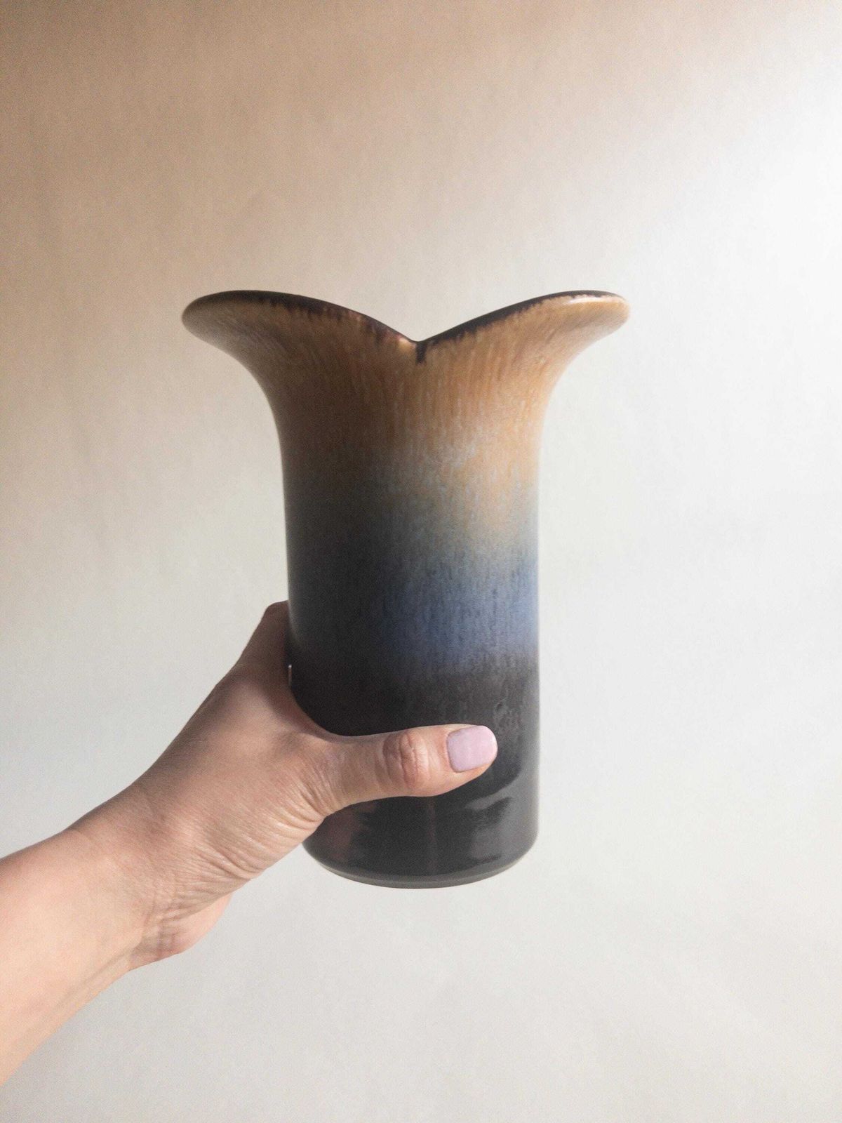 Marzi And Remy Vase: Mid Century West German Blue Ceramic Collectible photo furniture