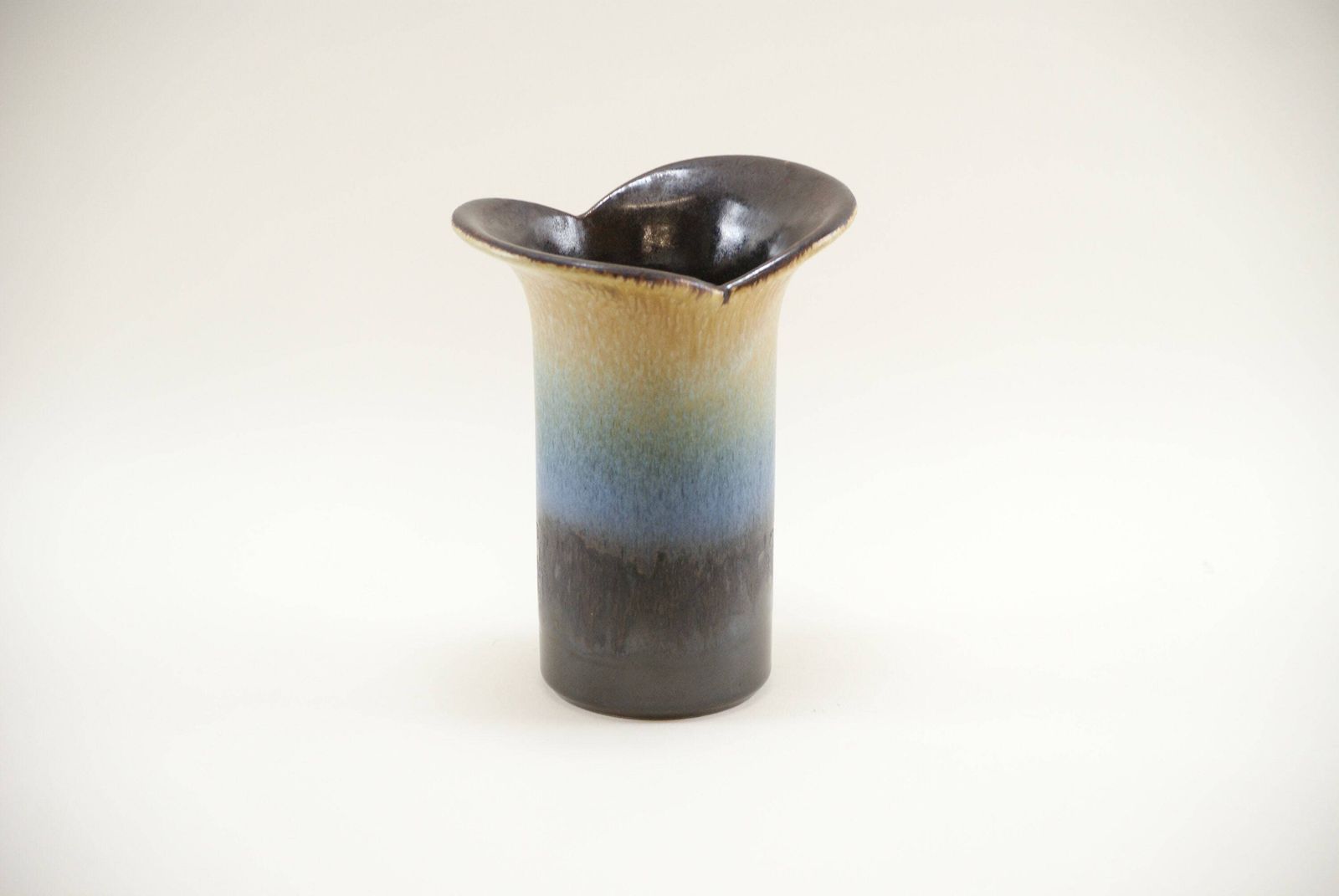 photo vintage Marzi And Remy Vase: Mid Century West German Blue Ceramic Collectible