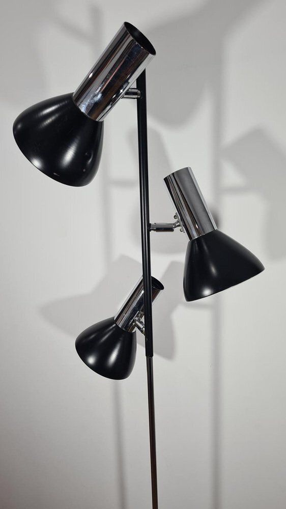 3 Arm Floor Lamp From Veb Leuchtenbau Neustadt, Gdr, 1970s photo for sale