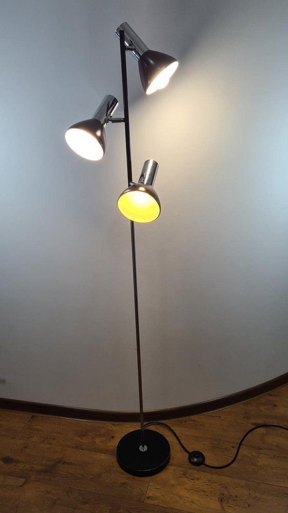 photo vinterior 3 Arm Floor Lamp From Veb Leuchtenbau Neustadt, Gdr, 1970s