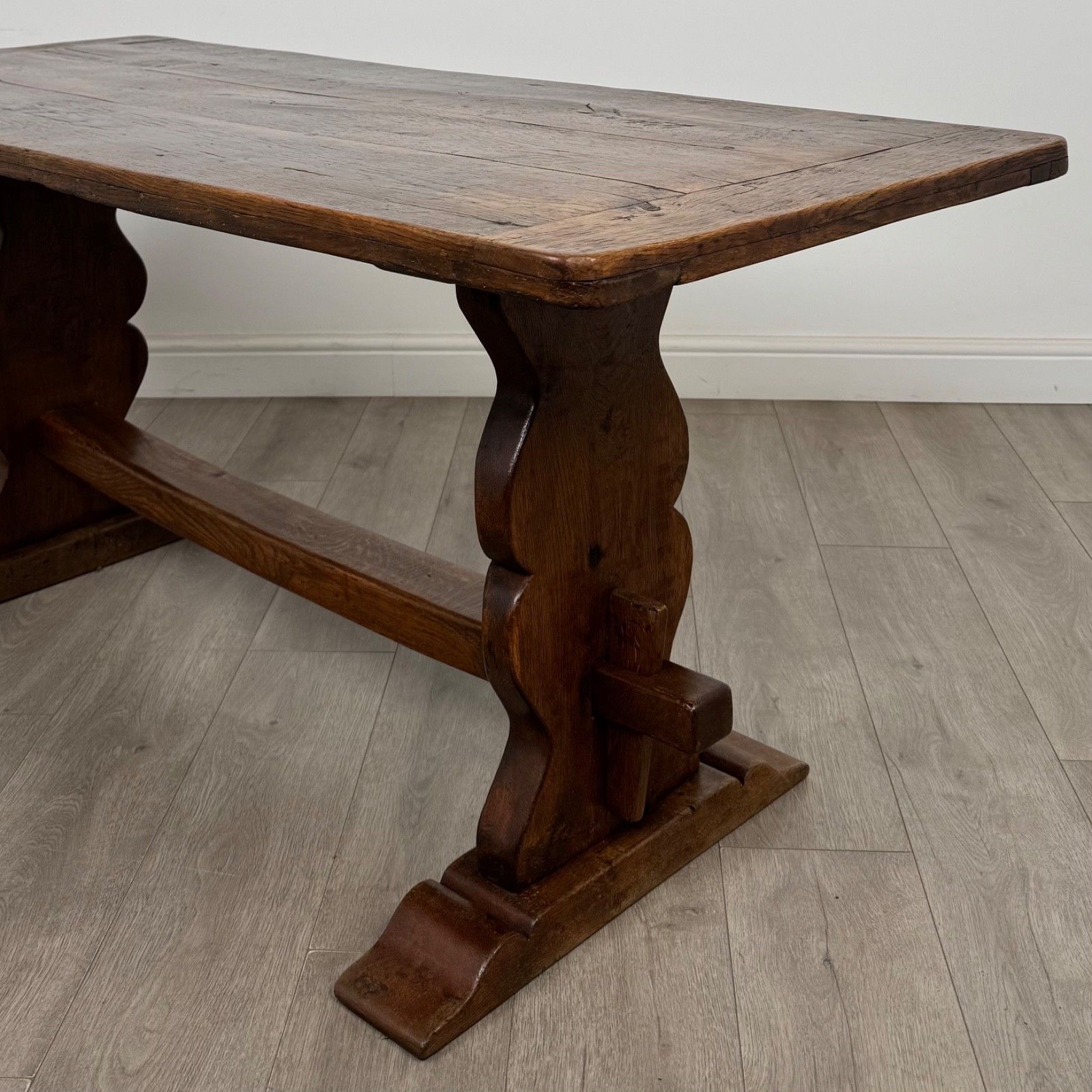 Antique 18th Century Georgian Refractory Style Dining Table In Oak ( Af 5306 ) photo 1250.0