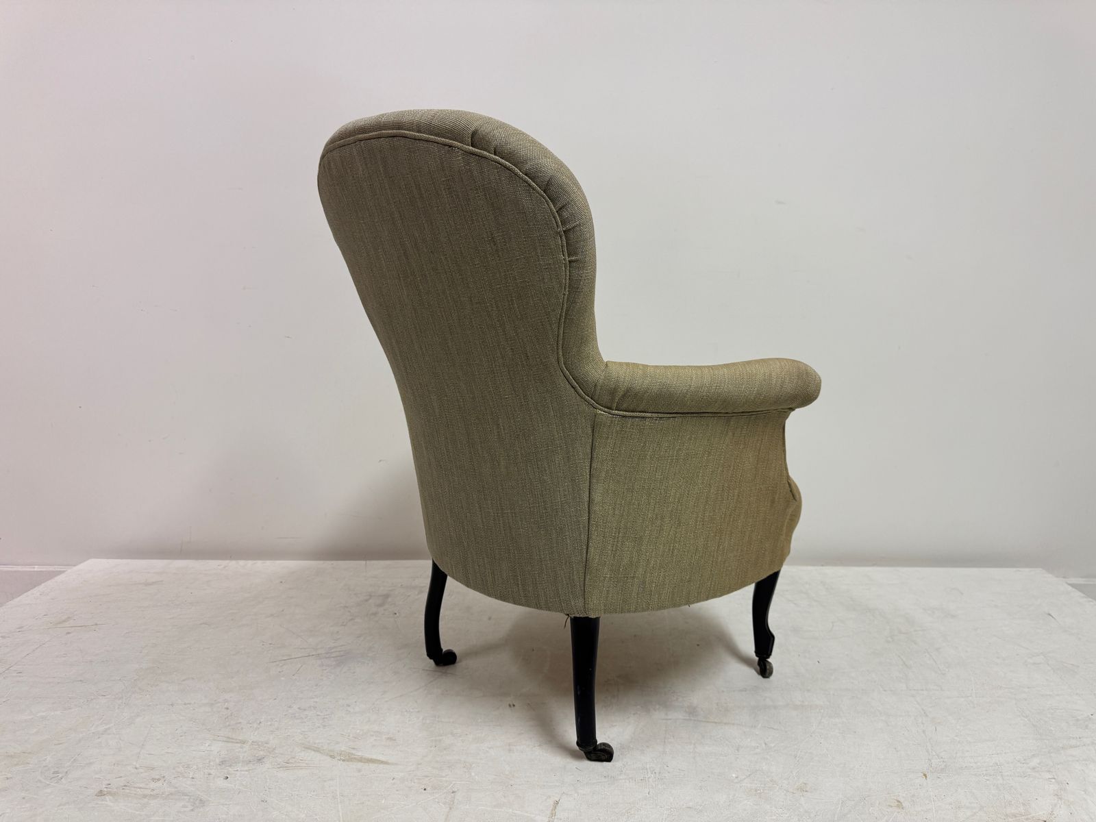 Antique Armchair In Neutral Fabric photo vintage