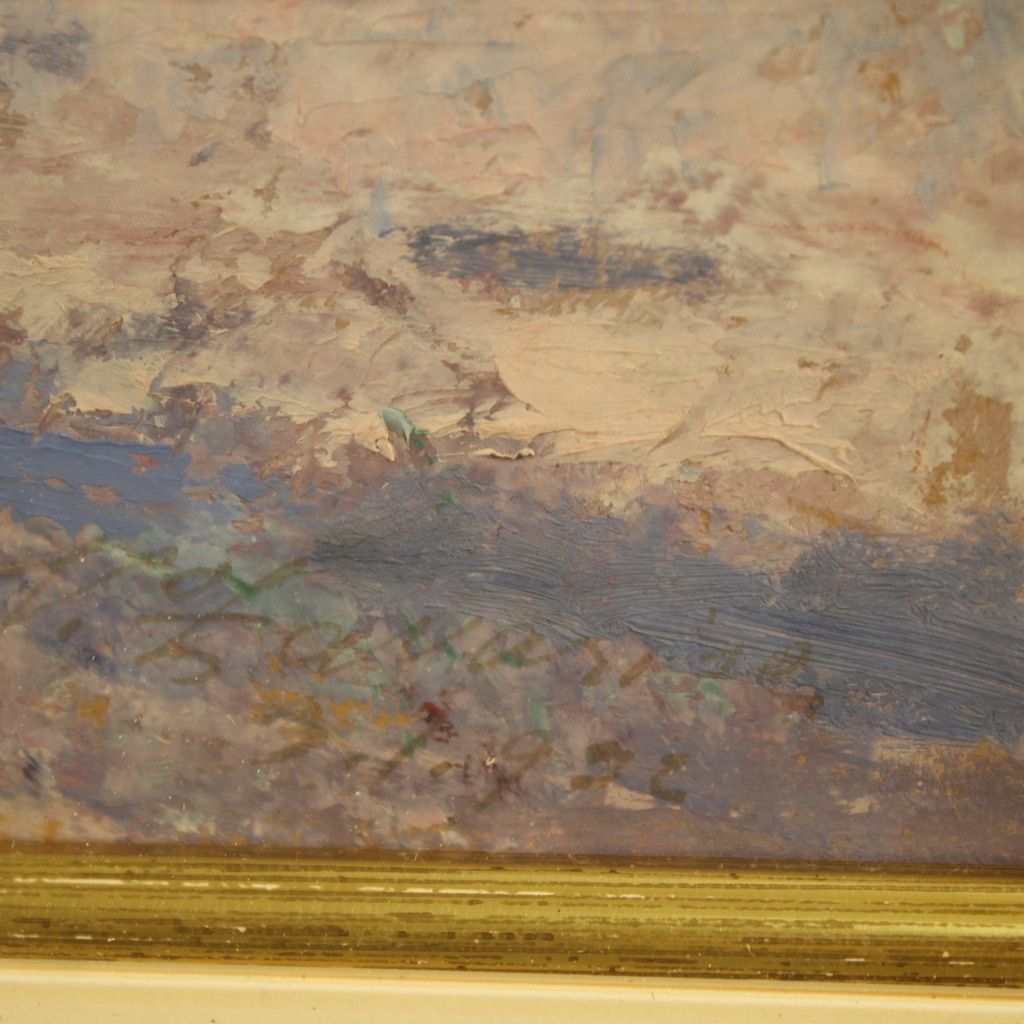 Italian Snowy Landscape Painting Signed And Dated 1932 photo 1400.0