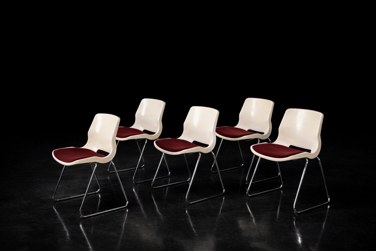 Mid Century Modern Scandinavian Chairs By Svante Schöblom For Overman, 1970s, Set Of 5