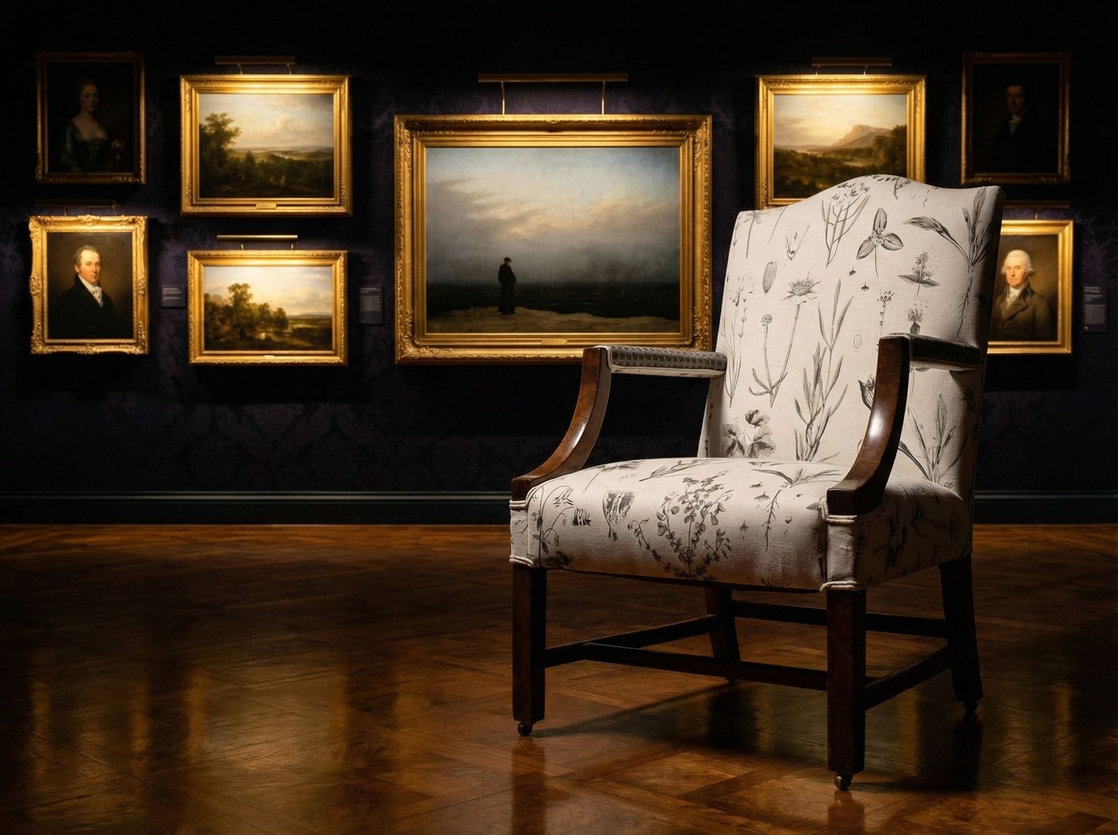 photo furniture Very Good George III Solid Yew Wood Gainsborough Chair C. 1760