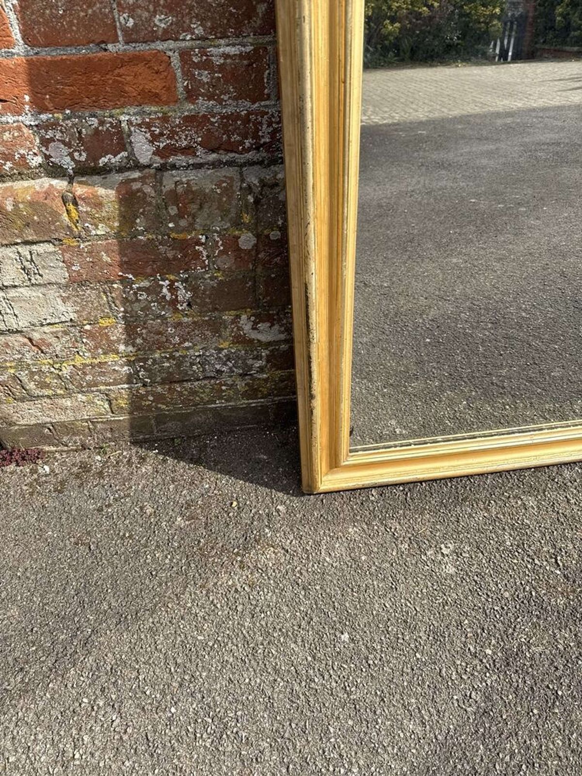 A Wonderful Large Antique French 19th C Arched Top Silver/Gilt Mirror. photo Home Decor