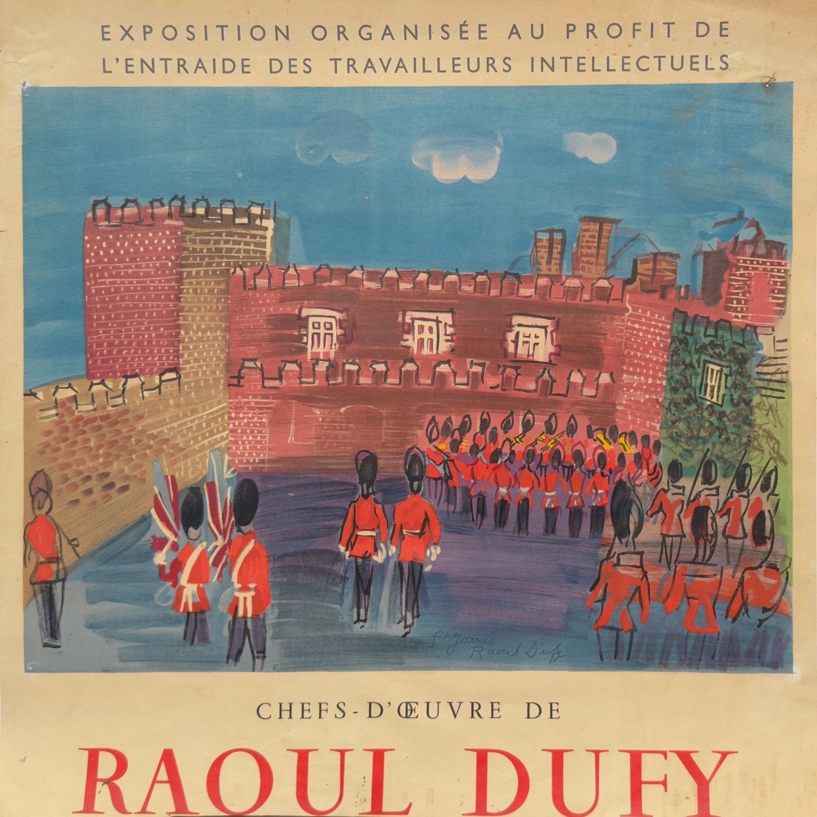 Raoul Dufy Lithograph Poster Expo 1959 Bernheim Young London Art Mourlot