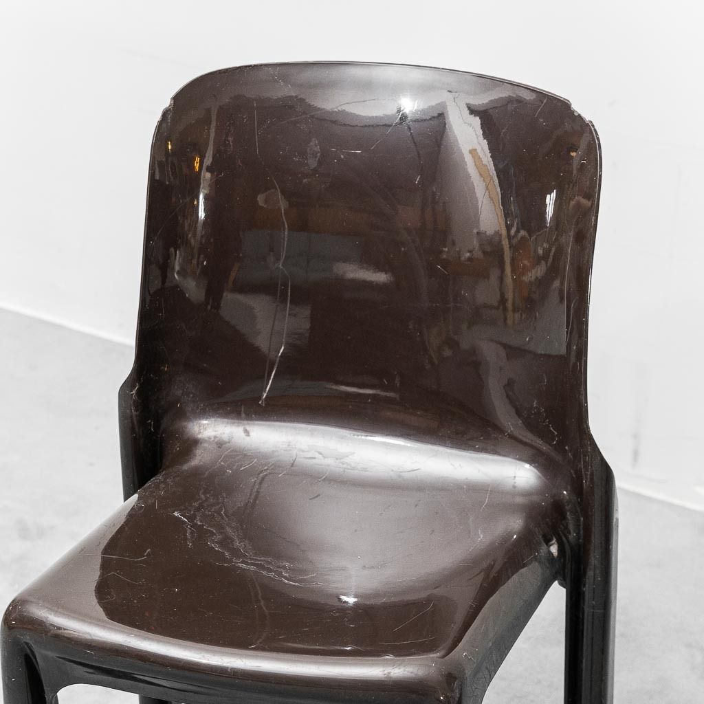 Pair Of Selene Chairs By Vico Magistretti For Artemide – Iconic 1960s Plastic Design photo buy