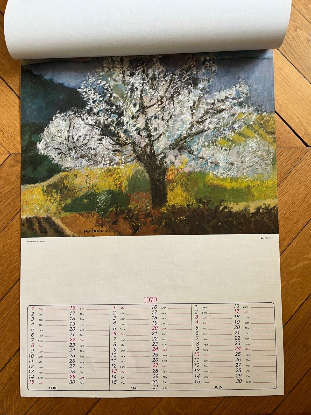 Guy Bardone 1979 Calendar Signed Autographed 6 Reproductions photo furniture