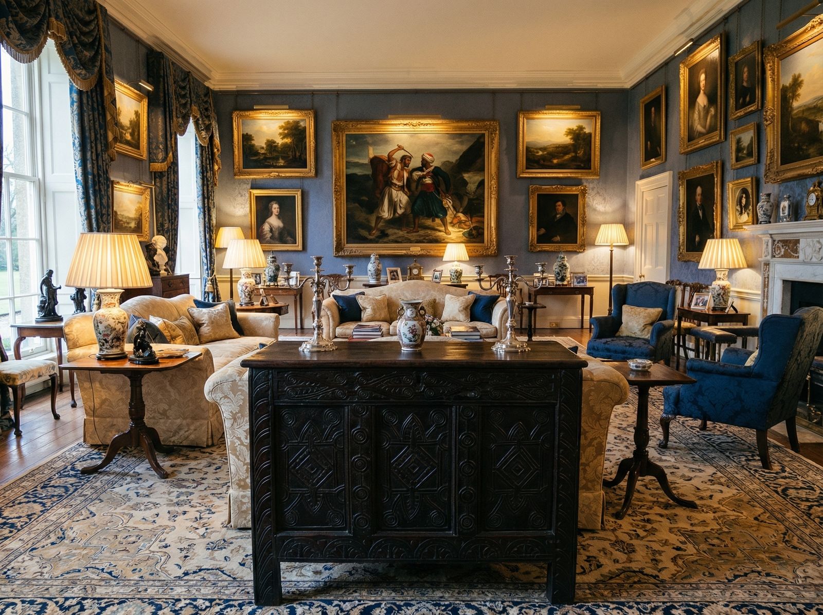 photo furniture A Very Good Early English Oak Coffer C. 1600