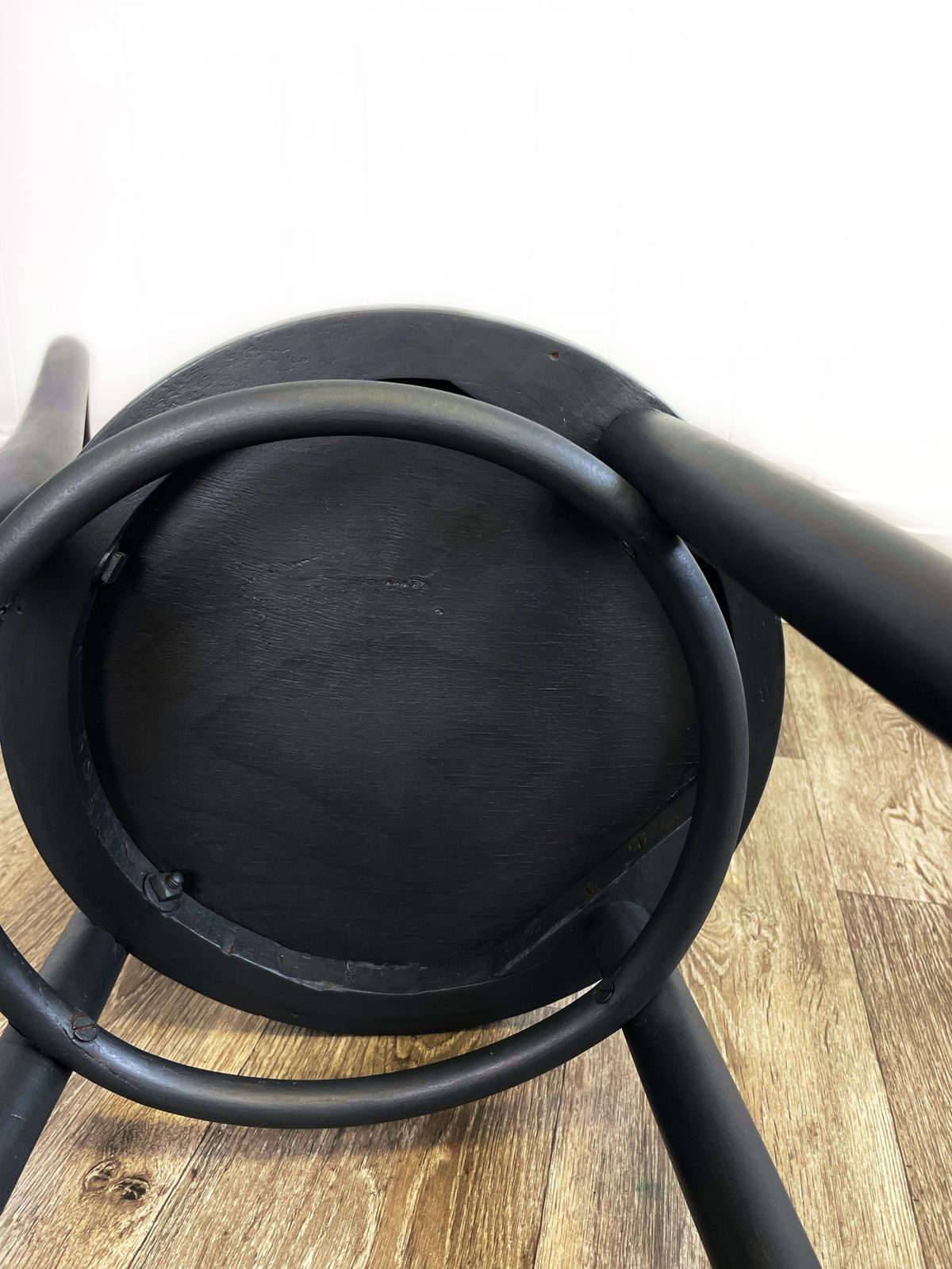 Antique Grey Thonet Style Bentwood Bistro Cafe Chair photo vinterior