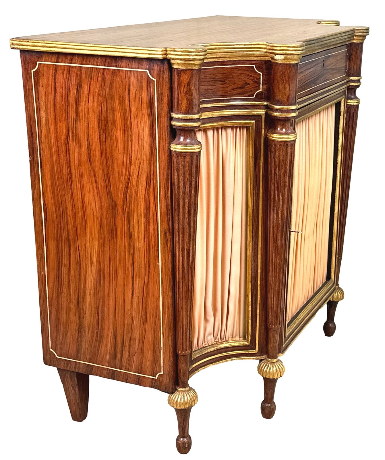 Regency Simulated Rosewood Breakfront Side Cabinet  (England, Circa 1825) photo Furniture
