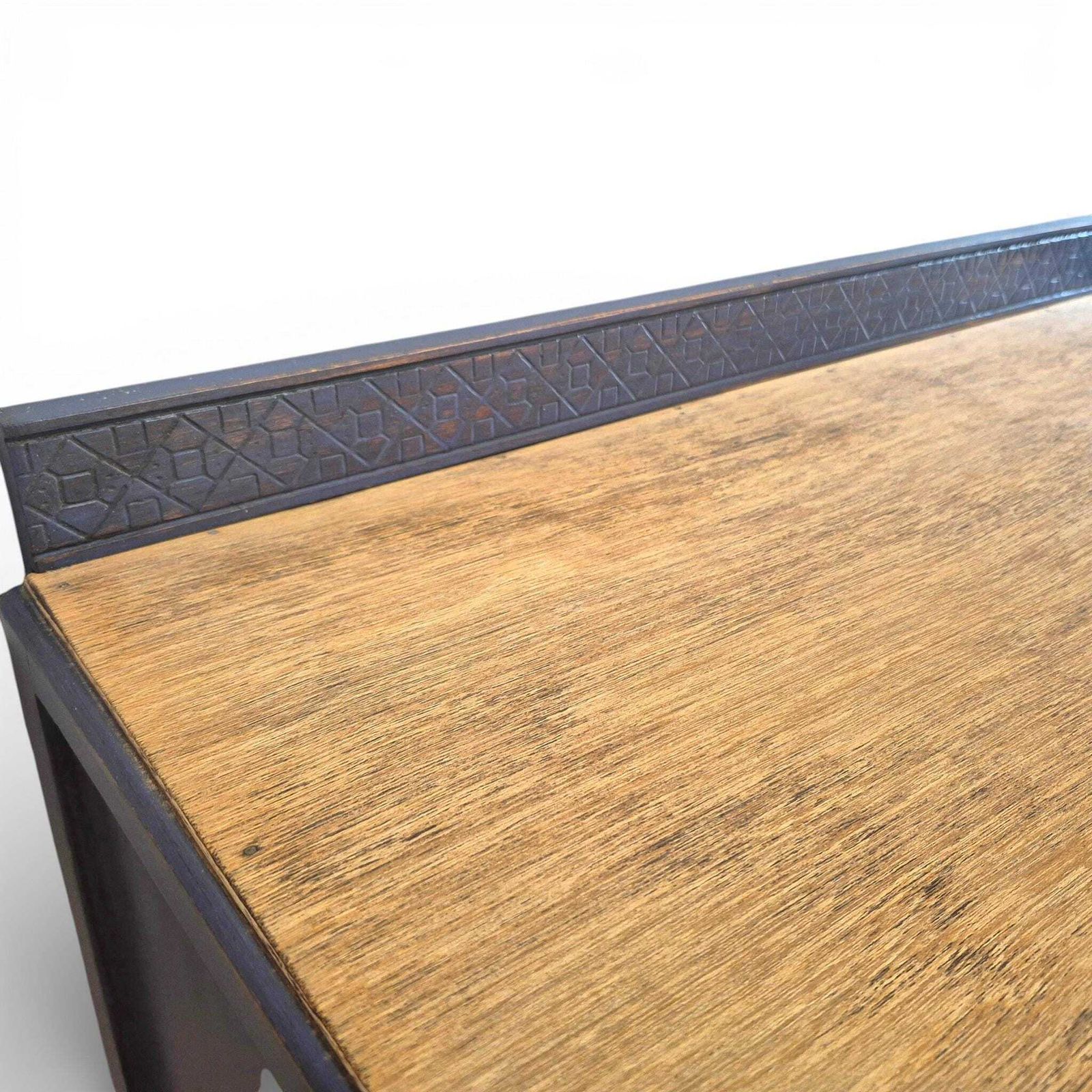 photo buy Vintage Oak Console Cabinet With Storage | Rustic Entryway Furniture Industrial Style