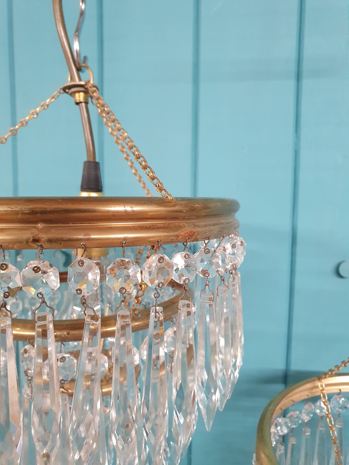 Pair Of Spike Chandeliers Early 20th Century 8" photo 455.0