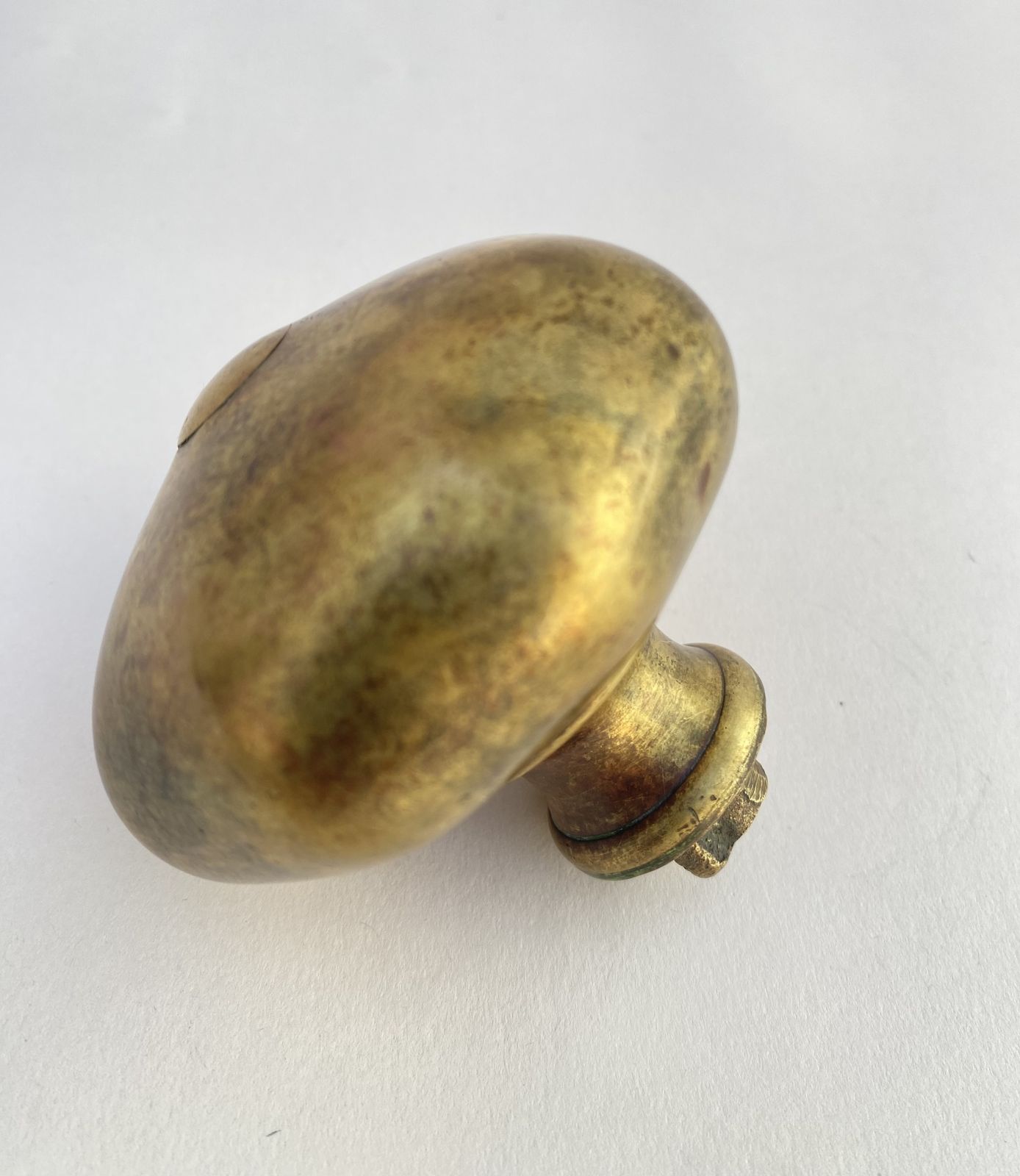 110.0 19th Century English Brass Front Door Center Pull photo