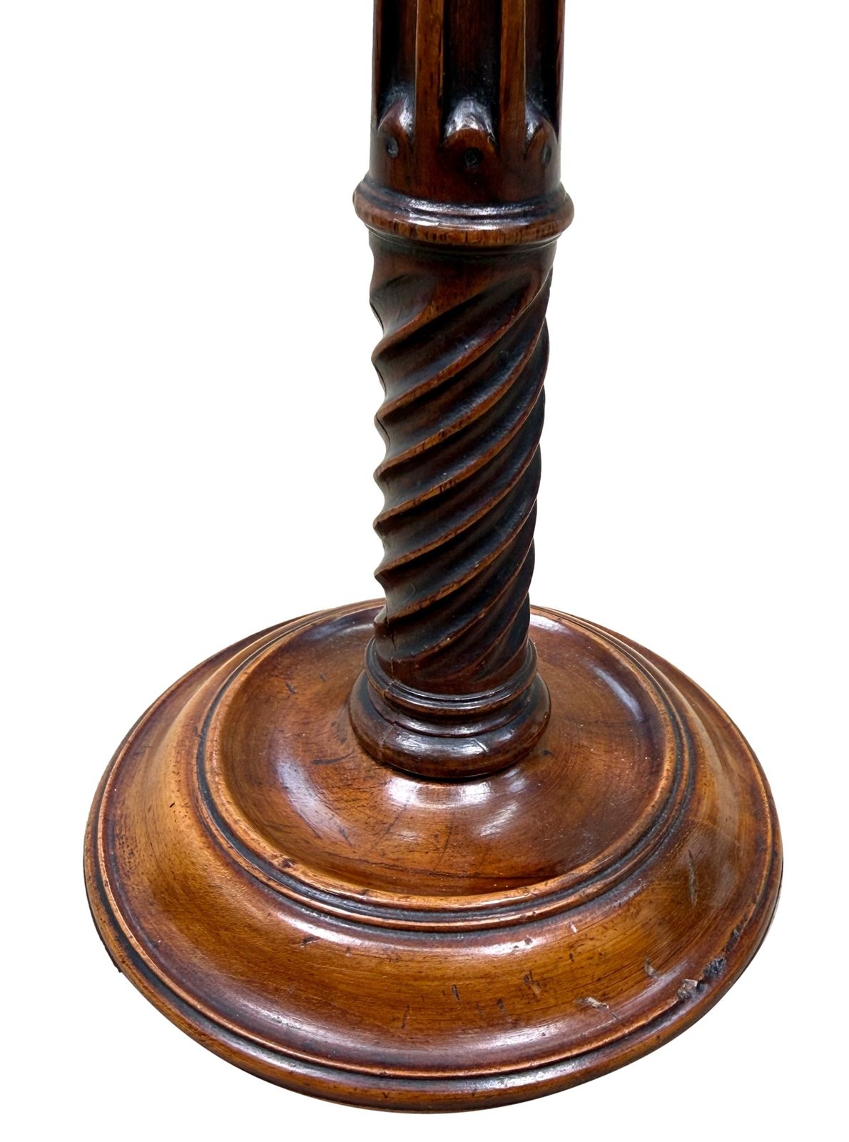 18th Century Mahogany & Brass Candlesticks (England, Circa 1760) photo furniture