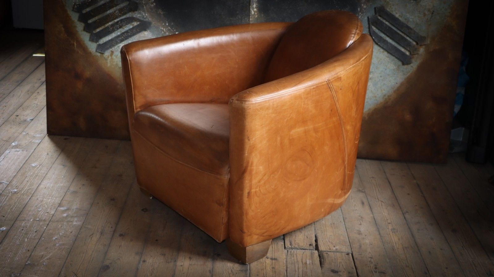 photo for sale Timothy Oulton Halo Mars Aviator Rocket Leather Club Armchair Buck'dn Brok'n 🚚