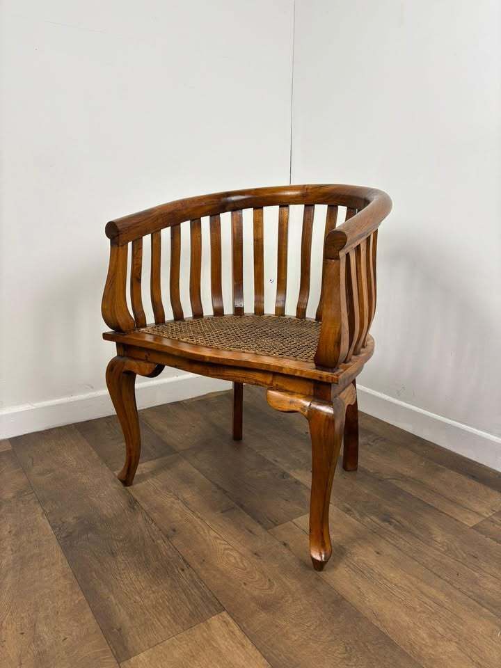 Antique Style Hardwood Bergère Chair photo furniture