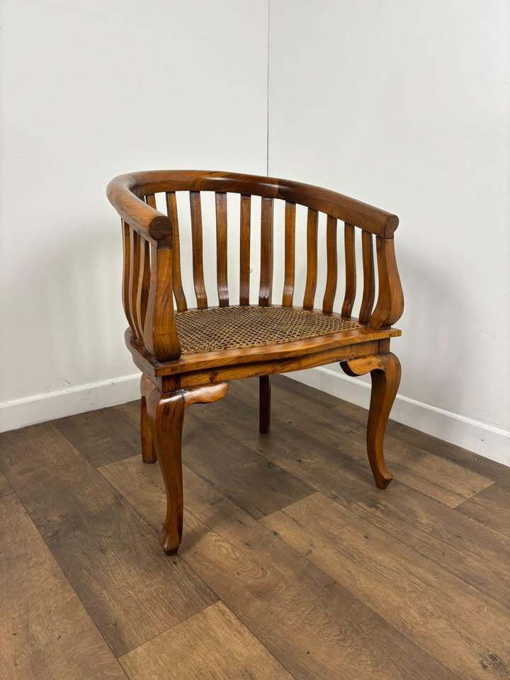 Antique Style Hardwood Bergère Chair photo 249.0