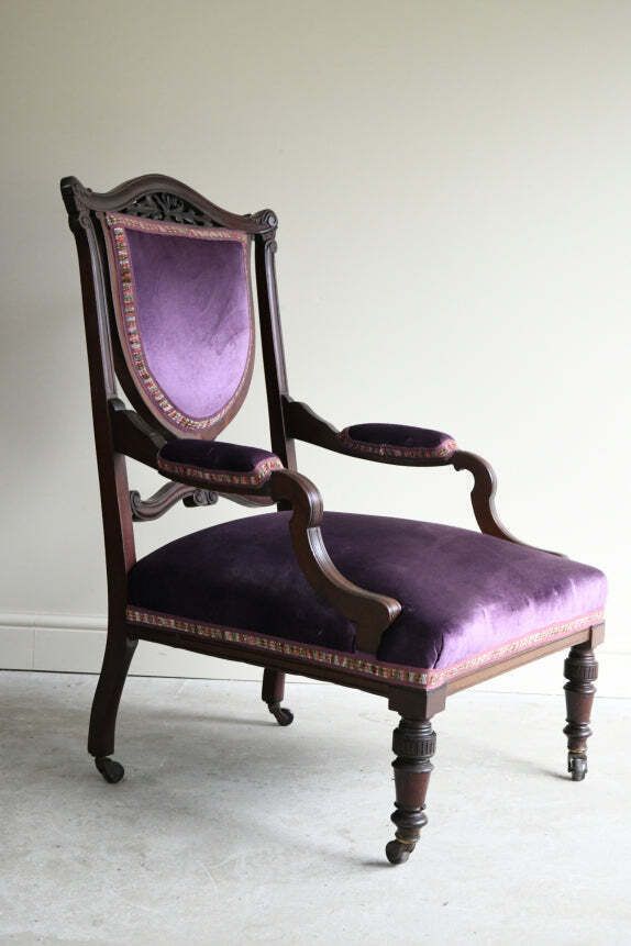 Edwardian Mahogany Armchair, Early 20th Century photo for sale