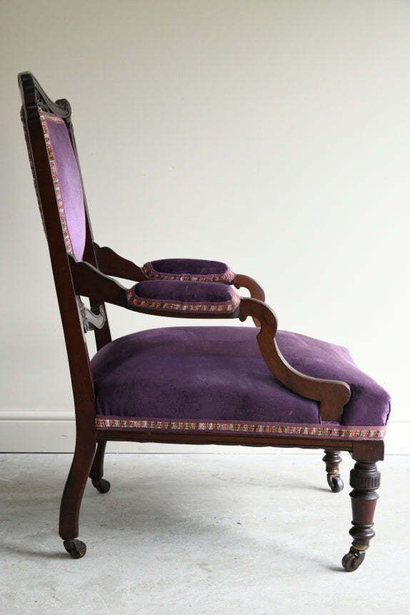 Edwardian Mahogany Armchair, Early 20th Century photo 425.0