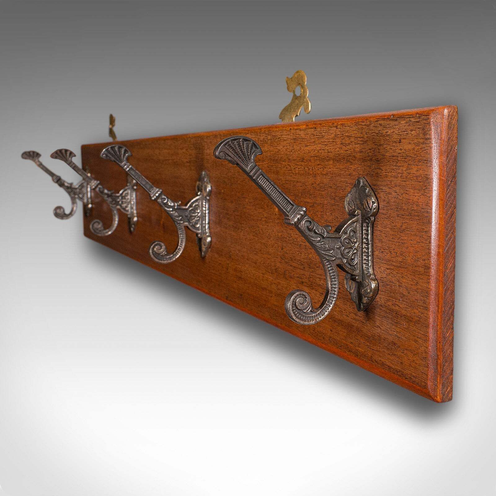 Antique Coat Rack, English, Cloakroom, Reception Hall, Mounted Hooks, Victorian photo 812.0