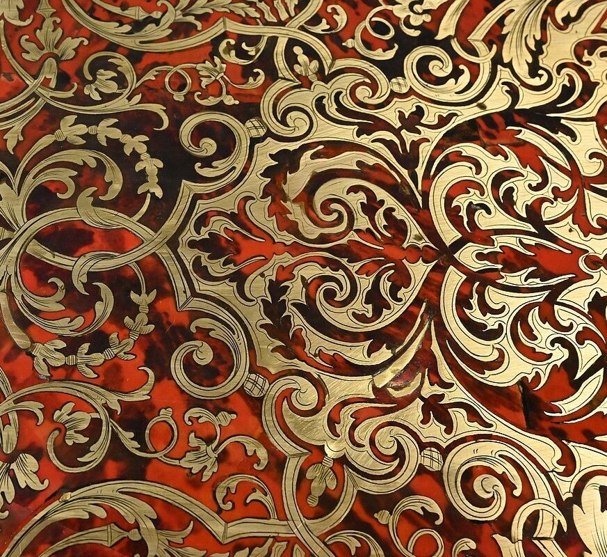 Violin Shaped Table In Boulle Marquetry, Napoleon III Period – Mid 19th Century photo Furniture