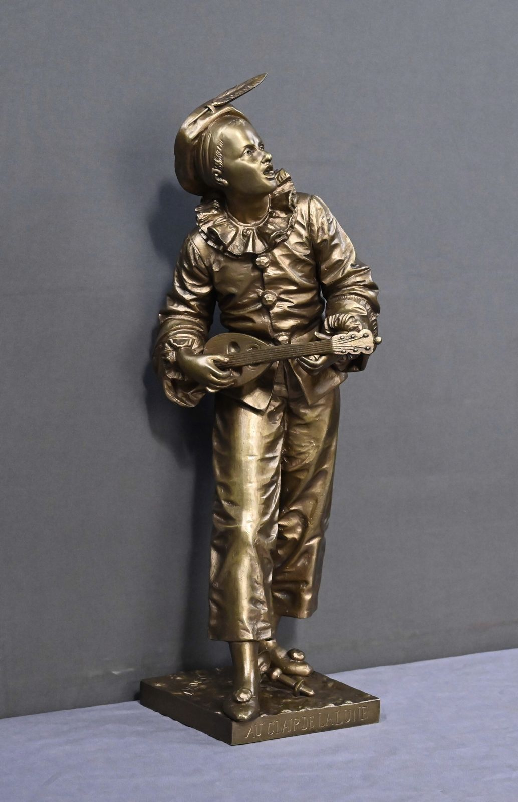 Bronze Sculpture "By The Light Of The Moon" Signed Bouret – Late 19th Century photo Art