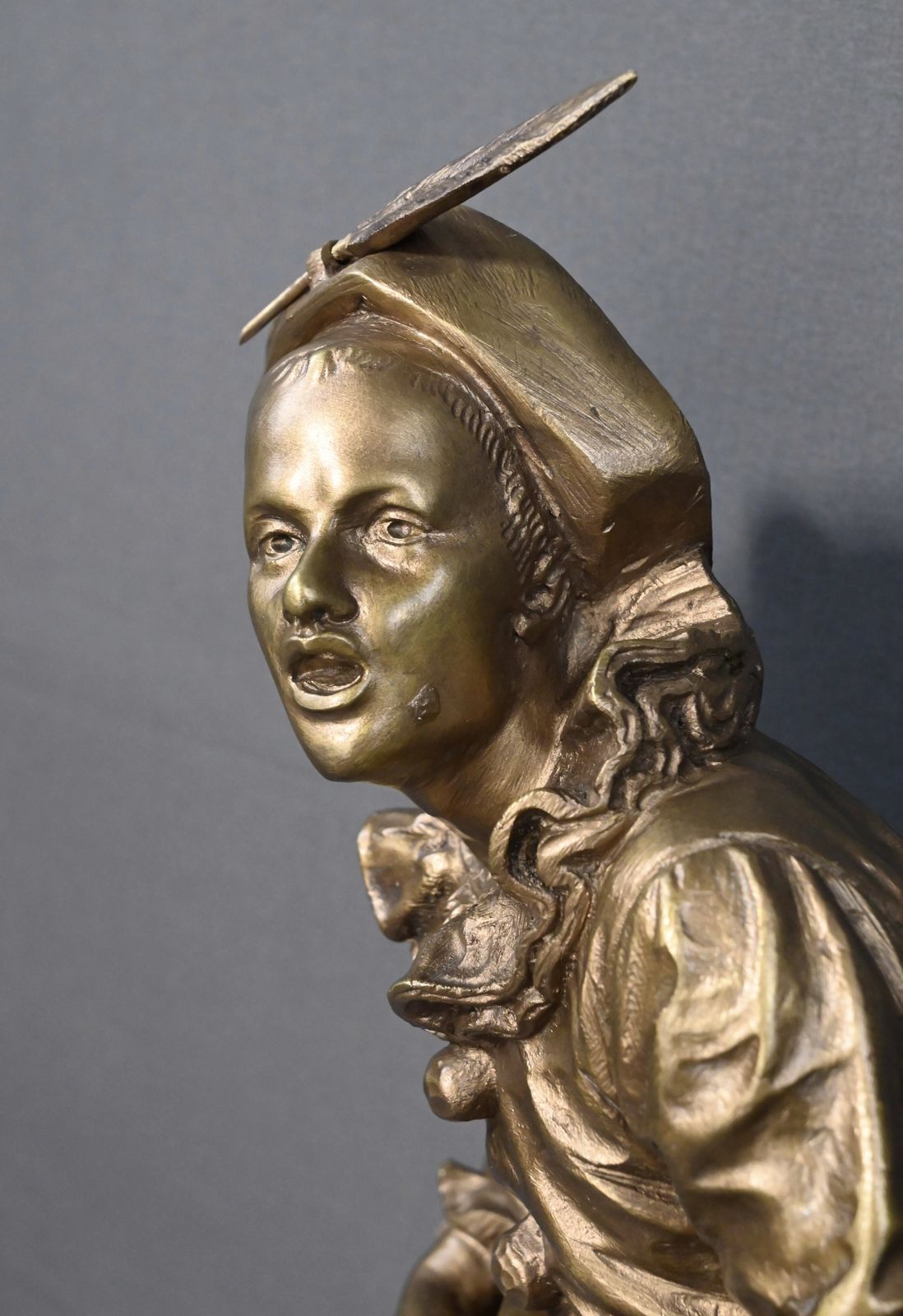 Bronze Sculpture "By The Light Of The Moon" Signed Bouret – Late 19th Century photo vintage
