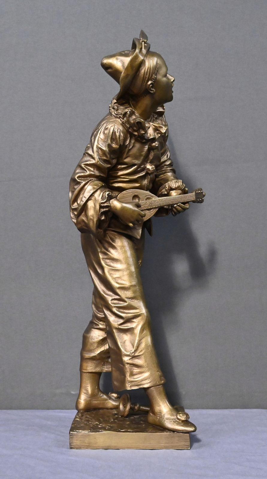 photo vintage Bronze Sculpture "By The Light Of The Moon" Signed Bouret – Late 19th Century