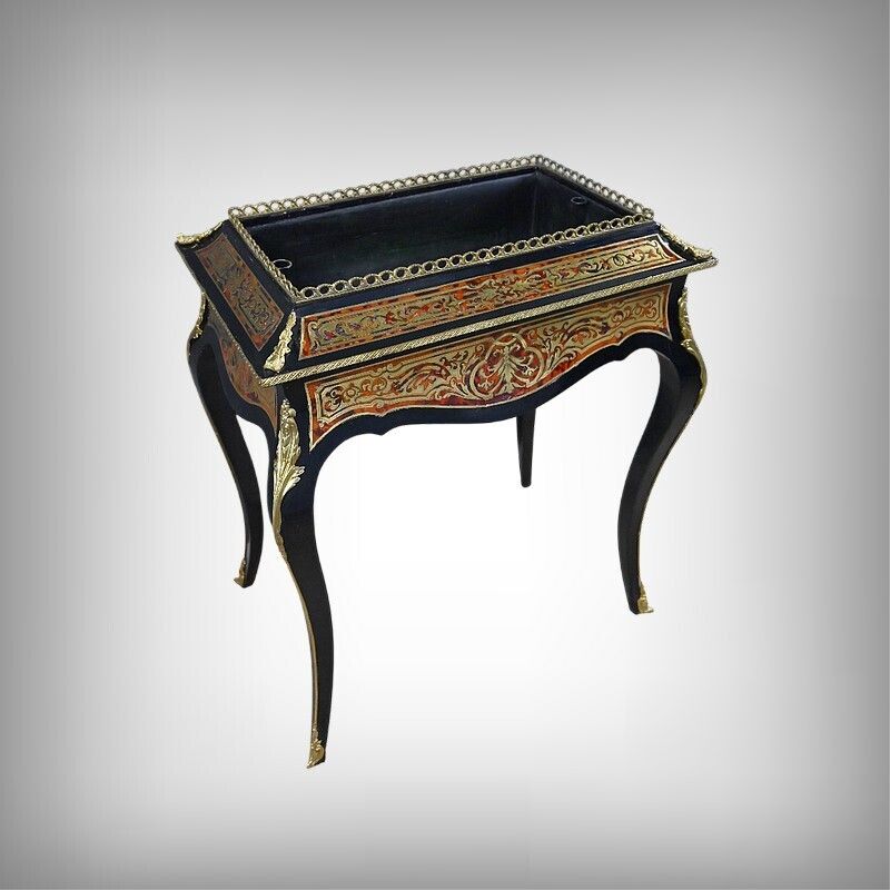 Boulle Marquetry Jardinière, Napoleon III Period – Mid 19th Century photo furniture