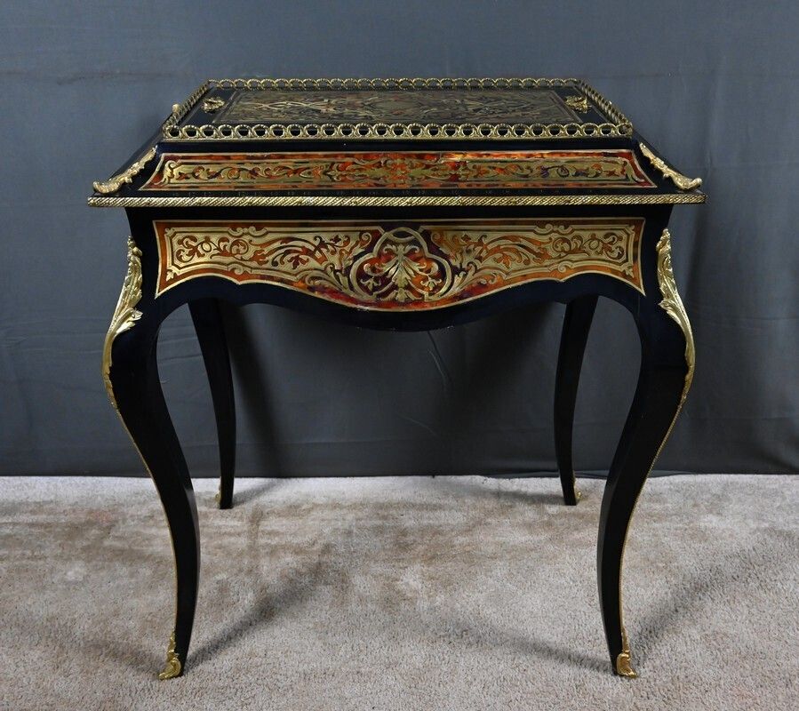 photo buy Boulle Marquetry Jardinière, Napoleon III Period – Mid 19th Century