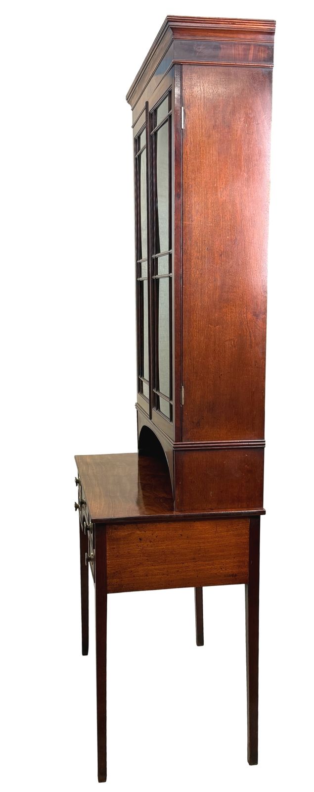 Unusual 18th Century Georgian Mahogany Display Cabinet (England, Circa 1790) photo vintage