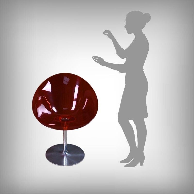 photo for sale Pair Of Eros Armchairs In Polycarbonate, By P. Starck – 2001