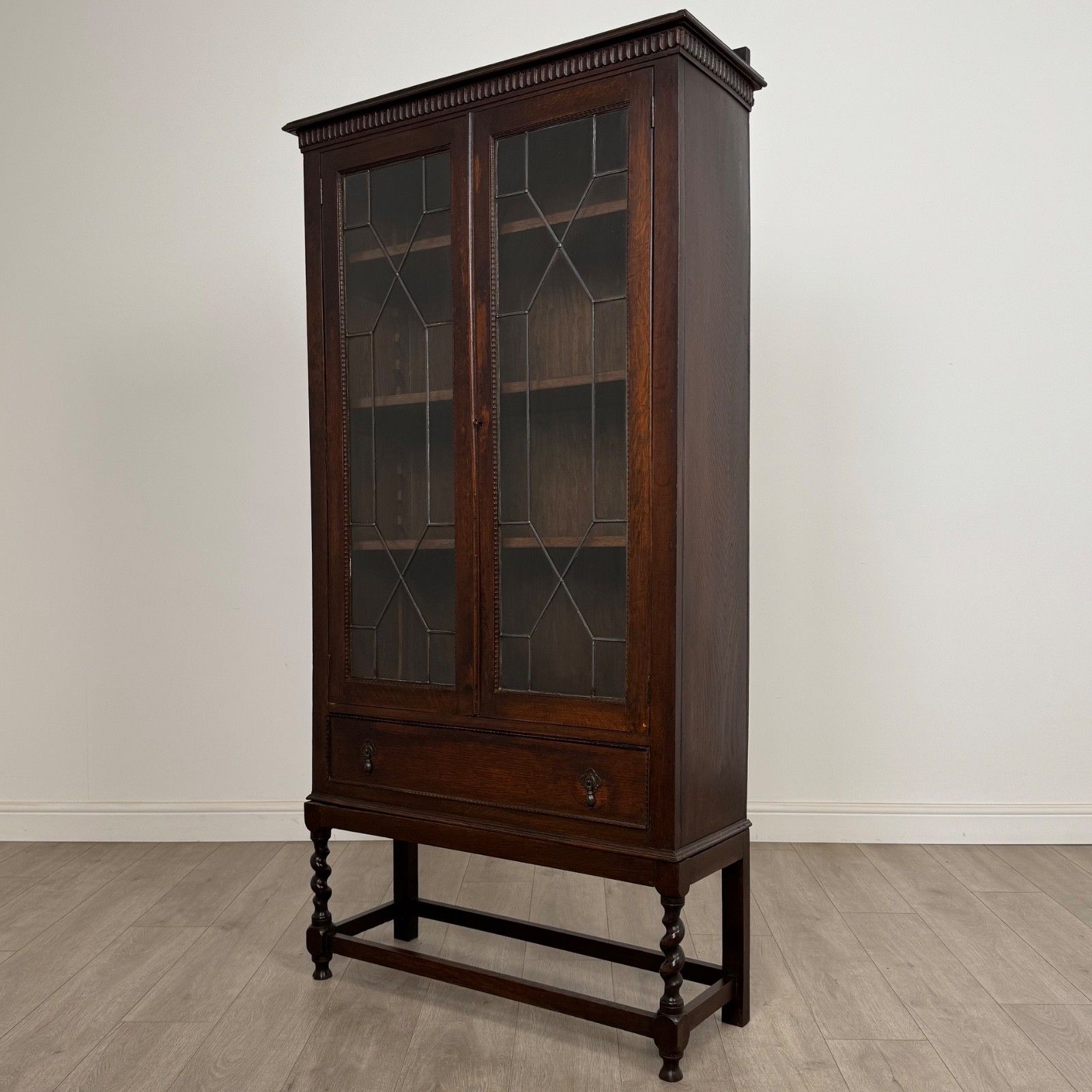 Antique 20th Century Edwardian Display Cabinet In Oak ( Af 5317 ) photo Furniture