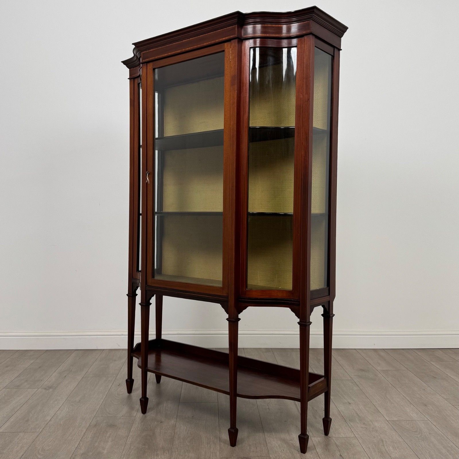 Antique 20th Century Edwardian Display Cabinet In Mahogany ( Af 5273 ) photo for sale