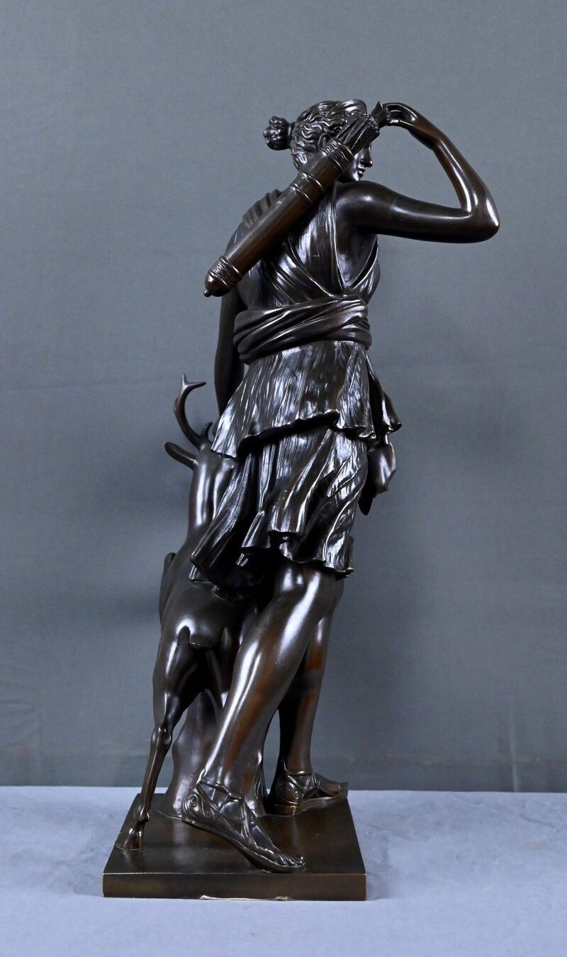 photo vintage Important Bronze Sculpture "Diana The Huntress" After Leochares – Part 2, 19th Century