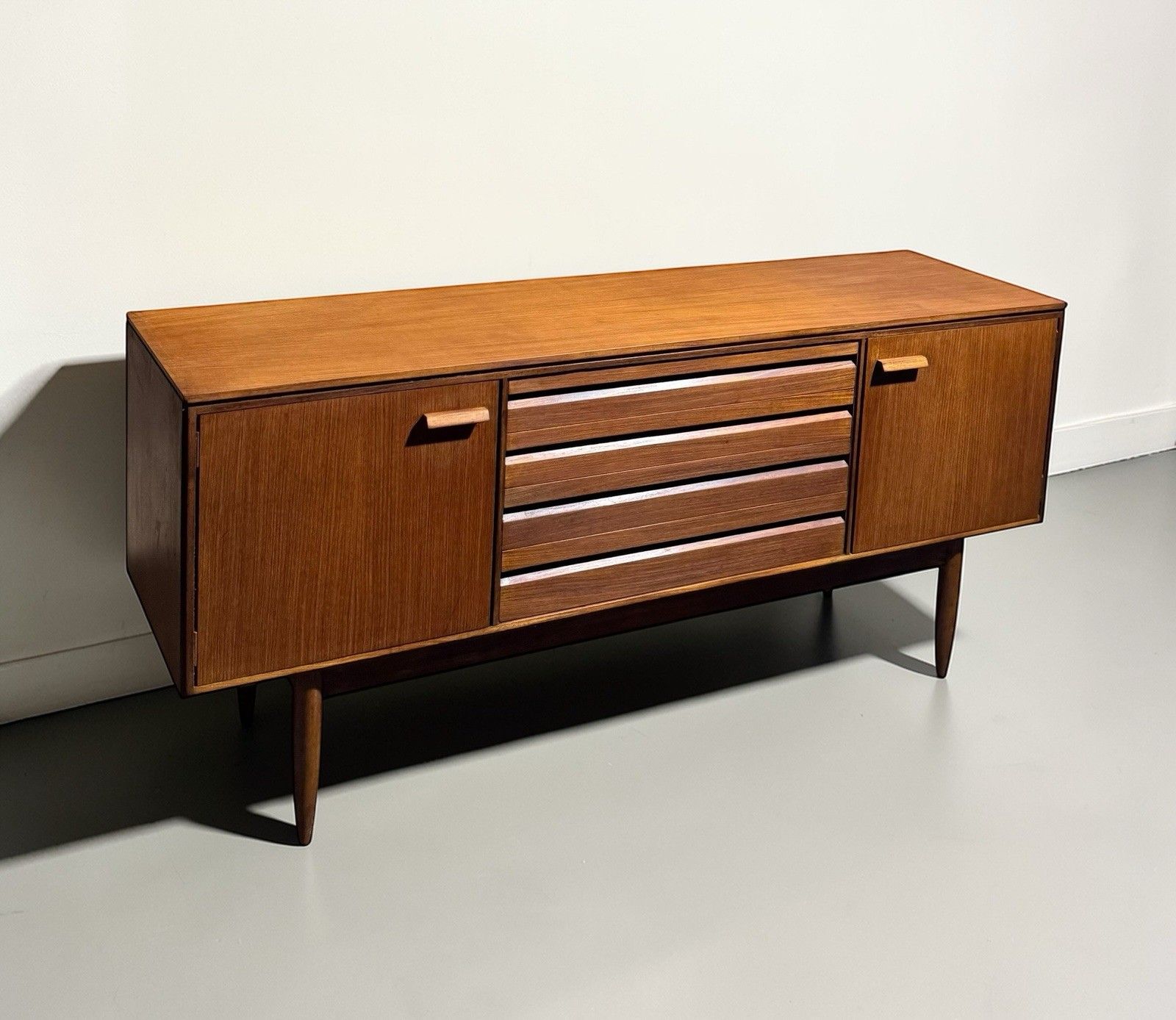 595.0 White And Newton Teak And Afromosia Sideboard Rare Mid Century C1960s photo