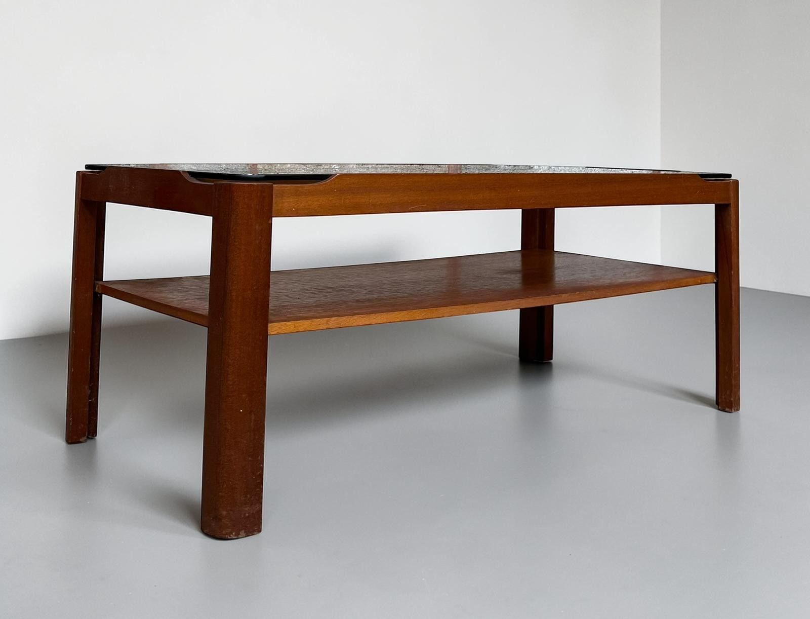 Myers Teak Coffee Table Vintage Retro Smoked Glass photo Furniture